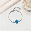Pulsera de Trébol de Cuatro Hojas de Lujo Simple Moda Joyería de Nácar Fabricante Venta Directa al Por Mayor