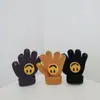 Guantes de Invierno para Bebé Estilo Coreano Cinco Dedos Alta Elasticidad Cálidos Guantes con Dedos Sonrientes 3-8 Años