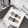 Unhas Postiças em Formato de Cruz Doce Menina Cool Manicure de Luxo Leve Unhas Vestíveis Removíveis Unhas Feitas à Mão Adesivos de Unha Postiça Cobertura Total Folha de Ouro