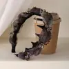 Faixa de Cabeça Versátil de Luxo com Malha e Strass em Forma de Onda Dentada para Mulheres, Faixa de Cabeça da Moda Antiderrapante para Styling, Presilha de Cabelo para Lavar o Rosto
