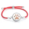 Cuerda Roja Moda Sencilla Difusor de Aceites Esenciales Aromaterapia Caja Pequeña Pulsera Redonda Accesorios de Joyería Caja de Fragancia Decoraciones