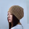 Gorro de Ganchillo Hecho a Mano con Flor, Gorro de Punto Hueco Holgado, Suéter Delgado para Mujer, Nuevo Verano 2025 para Adelgazar el Rostro