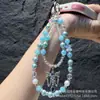 Colgante de Alas de Ángel Cadena de Teléfono Móvil de Alta Gama para Mujer con Perlas de Jade, Cristal y Perlas Grandes, Nueva Correa de Cadena de Lujo