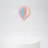 Pastel de Cumpleaños de Globo Aerostático Estéreo Adornos Decorativos Nubes de Malvavisco de Felpa Bandera para Pastel de Mesa de Postres