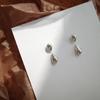 Pendientes Exquisitos de Plata de Ley 925 para Mujer, Estilo Ins Minimalista y Frío, Sentido de Alta Gama, Forma de Gota de Agua, Varios Estilos de Uso, Pendientes Colgantes Traseros, Modernos