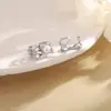 Clip de oreja de circonita cruzada con tres capas de perlas, clip para cartílago de oreja sin perforación, clip de oreja de múltiples capas con forma de gota de agua brillante personalizado