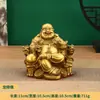 Cadeira Dragão de Latão Figura Buda Maitreya Decoração de Casa Entrada de Escritório Ornamento de Cobre