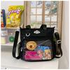 Bolso de Hombro para Niña Estilo Academia Transfronterizo Gran Capacidad Portátil Bidimensional Bolsa para Dolor Estilo Japonés Versátil Multifunción Bolso de Hombro