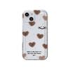 Corazón Sonriente Marrón Adecuado para Funda de Teléfono iPhone 17 Pro Max Apple 16 Transparente 14/13 Cubierta Protectora 15