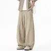 Pantalones de Trabajo Rectos Estilo Retro Americano para Hombre Otoño 2026, Algodón Puro, Lavados, Corte Holgado, Pantalones Casuales Versátiles de Pierna Ancha