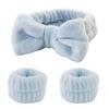 Ventas Directas de Fábrica Lazo Banda para el Cabello de Mujer Pulsera Absorbente para Lavado de Cara Impermeable Artefacto Color Sólido Tres Piezas Ropa Deportiva para la Cabeza