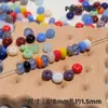 Contas de Ábaco, Contas Espaçadoras de Vidro Colorido com Furo Reto, Pulseira, Colar, Pingente de Carro, Acessórios de Joias Artesanais Multicor, Decoração com Contas de Material