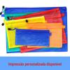 Saco de arquivo de malha média fosca Saco de malha com zíper de PVC Saco de conta à prova d'água resistente ao desgaste multi-tamanho impresso LOGO