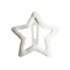 Presilha de cabelo de estrela de cinco pontas dourada transfronteiriça, presilha BB reta lateral para franja prateada, presilha para nuca, presilha de cabelo simples e delicada