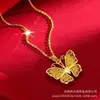 Desvanecimiento Lento Producto Nuevo Tiktok Estilo Mariposa Hueca Dorado Arena Colgante Versátil Accesorio de Alta Gama Venta al por Mayor Transfronteriza