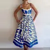 Moda Femenina Europea y Americana Transfronteriza 2026: Nueva Colección de Verano - Vestido de Verano Elegante, con Estilo y Estampado Único de Corte Ajustado