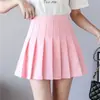 Nueva falda plisada para mujer, primavera y verano, versátil, adelgazante, de cintura alta, pantalones de seguridad, estilo preppy, falda plisada pequeña