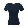 Camiseta Skims Kardashian Gola Redonda Manga Curta Tencel Feminina Verão 2025 Nova Slim Fit Stretch Top para Street Dance Fitness