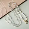 Cuerda de colgante universal con superficie de tallado tejida a mano, moda fresca, adornos de cuentas ajustables, venta al por mayor, mujer