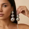 Pendientes de verano de estilo dopamina transfronterizos europeos y americanos, con moño redondo y múltiples capas, versátiles y elegantes, pendientes ovalados coloridos exagerados