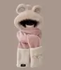 Chapéus de Outono e Inverno para Mulheres, Conjunto Completo de Cachecol, Chapéu e Luvas de Três Peças, Estilo Coreano Fofo Aconchegante Bordado Chapéu Quente