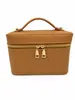 Bolsa de Maquiagem Compartimentada, Portátil de Grande Capacidade, 2026 Bolsa de Mão em Couro PU para Armazenamento Classificado com Armazenamento Dividido