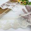 13.5cm albaricoque blanco hilo de algodón malla flor bordado Lolita accesorios para el cabello material para tocado accesorios para joyería DIY