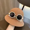 [Cool Picante Tailandés] Gorro para Bebé de Corea del Sur Sombrero con Gafas para Niños Estilo Extranjero Sombrero con Visera Grande para Sol de Primavera y Otoño para Niños y Niñas