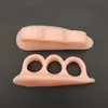 Separador de dedos de tres agujeros corrector de dedos del pie almohadilla de corrección para deformidad de hallux valgus con dedos separados separador de dedos en martillo SEBS