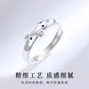 Anillo de Plata de Ley S925 Año del Cerdo del Zodiaco para Mujer Lindo Cerdo Diseño de Nicho Lujo Ligero Anillo Abierto Ajustable para Niña