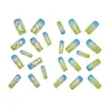 Dicas de Ponta de Unha Longa Borboleta com Gradiente Azul-Verde, Unhas Postiças, Dicas de Nail Art Atacado, Certificação Eu Reach