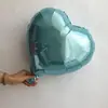Balões de Folha de Alumínio Coloridos Lisos Dourado e Prateado em Formato de Coração de 18 Polegadas para Festa de Aniversário Decoração Atravessamento de Fronteira Venda por Atacado