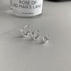 Pendientes Mobius de doble capa de plata de ley 999 diseño nicho estilo frío avanzado lujo ligero versátiles pendientes de aro lisos Nuevos