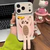 Funda para Teléfono Gato de Piernas Largas Adecuada para Fundas de Teléfono iPhone 16 Pro Max y Apple 17, Funda de Transformación Instantánea Galvanizada