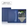 Portapasaporte transfronterizo de cuatro ranuras hecho de piel sintética con costuras, protector de pasaporte de cuero engrosado y personalizable