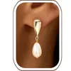 Amazon Transfronterizo Nuevo Producto Pendientes Forma de Gota de Agua Cobre Simple Temperamento Francés Moda Versátil Personalidad Lujo Ligero Pendientes para Mujer