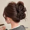 Pinza de Pelo Grande de Felpa Estilo Francés para Mujer, Sensación de Alta Gama, Adecuada para Cabello Grueso, Elegante Pinza de Tiburón Accesorio para el Cabello para la Parte Posterior de la Cabeza
