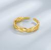 Anillo Ajustable de Plata Esterlina 925 Trenzado con Apertura para Mujer Europeo y Americano Simple Viento Ins Anillo para Dedo Amazon Transfronterizo