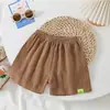 Shorts de algodão infantil, calça de cinco pontos fina de verão, hot pants para bebê, calças casuais para meninos e meninas para usar ao ar livre
