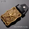 Cinco Estrelas Amazon Fronteira Loja Principal Cabeça de Tigre Liga Conexão de Fivela de Cinto de Cowboy Ocidental Couro Fivela Lisa Tendência de Comércio Exterior