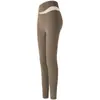Pantalones de yoga ajustados de cintura alta con combinación de colores para mujer, de secado rápido, color melocotón y nude, para fitness, nuevos