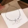 Pulseira de Zircônia Estilo Xiaohongshu Toque de Alto Padrão Diamante Estilo Ins Pulseira Leve Luxo Moda Versátil Pulseira Atacado Mulheres