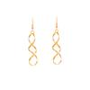 Brincos de Gancho de Orelha Espiral Geométrico Simples Transfronteiriços Metal Vento Onda Brincos Senso Avançado Personalidade Curva Clipe de Orelha para Mulheres