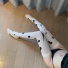 Medias hasta el muslo tubo largo blanco leche lunares por encima de la rodilla tentación sexy japonesa medias puras juguetonas s180