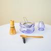 Juego de Té Matcha de Vidrio 7 Piezas Transparente Alto Borosilicato Rosa Set de Caja de Regalo Japonés Tazón para Matcha Batidor de Té Venta al por Mayor