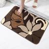 Tapete de Baño para Inodoro de Flor Fresca Cashmere Sucio y a Prueba de Polvo Tapete para Puerta de Entrada Alfombra Decorativa