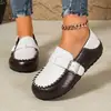 Comercio exterior transfronterizo talla grande otoño 2026 nuevo estampado de leopardo uso bidireccional mocasines planos retro de gamuza para mujer