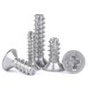 Acero Inoxidable 304 Kt Tornillo de Cola para Fresado M3M4M5 Cabeza Avellanada Cruz Cola Plana Cola de Corte Tornillo Autorroscante Antiaflojamiento