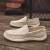 Zapatos Casuales de Cuero para Hombre de Piel de Vacuno de Capa Superior, Mocasines de Negocios Anti-Gamuza, Zapatos de Conducción de Moda de Suela Blanda