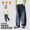 Novedad Primavera y Otoño 2026 Jeans Suaves Resistentes al Desgaste para Niños Pantalones Curvos Lavado Degradado para Niñas Pantalones de Moda Venta al por Mayor